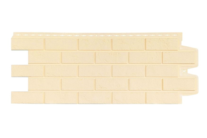Фасадная панель Grand Line, Состаренный кирпич Classic, Бежевый купить в Сочи
