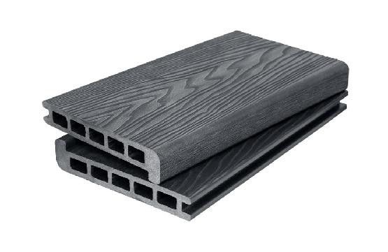 Ступень 3D GardenParkett с текстурой дерева в цвете графит купить в Сочи