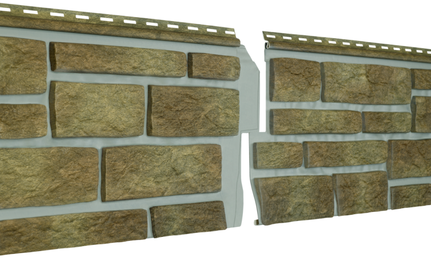 Фасадная панель Ю-пласт Стоун Хаус S-Lock Таганай, Вулканический купить в Сочи