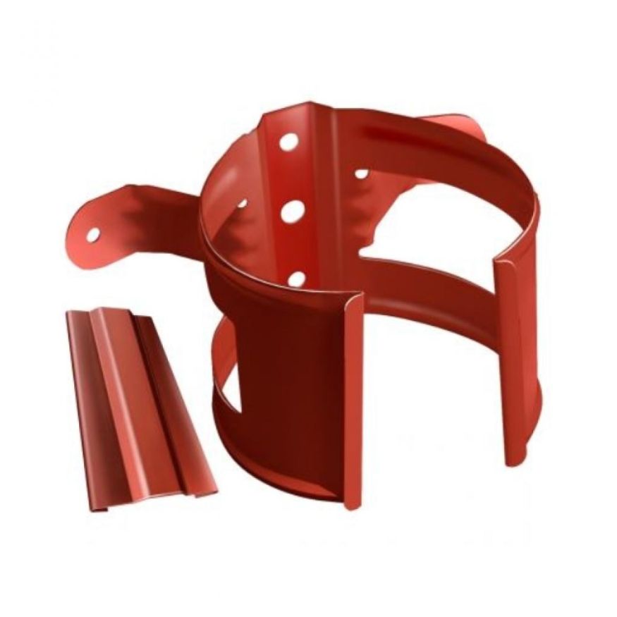 Кронштейн для трубы на деревянную основу, Grand Line, цвет Кирпичный (RAL 8004) купить в Сочи