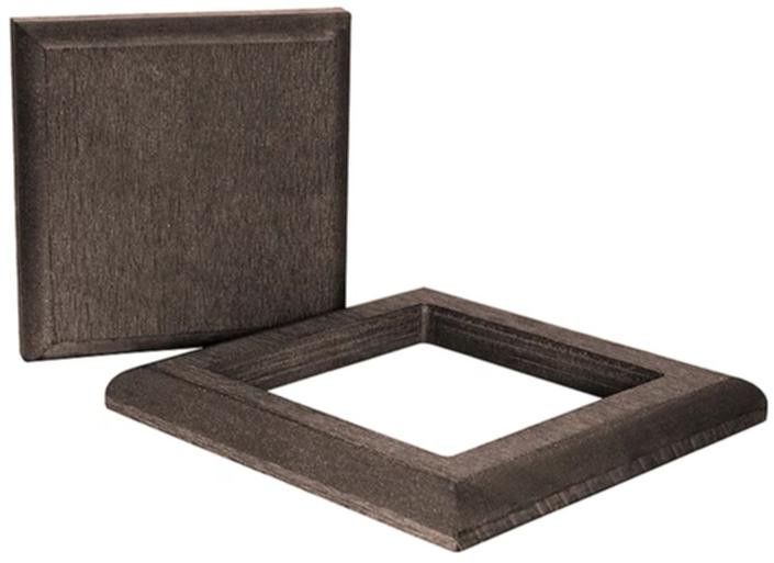 Комплект крышка и юбка ДПК для столба Polivan SINGARAJA коричневый темный. купить в Сочи