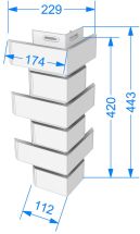 Угол наружный Docke, Premium, Flemish (Флемиш) Желтый-жженый