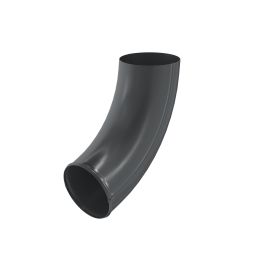 Отвод трубы Aquasystem, RAL 7024 Тёмно-серый 125/90
