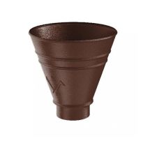 Водосборная круглая воронка Aquasystem, RAL 8017, матовый коричневый, 125/90.