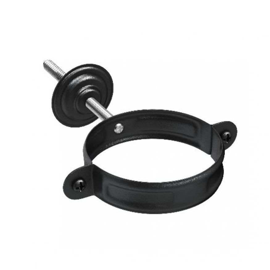 Комплект креплений для трубы Aquasystem, RAL 9005 Черный 125/90 купить в Сочи