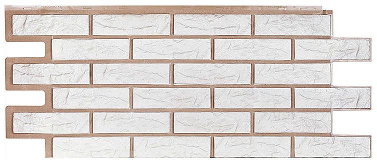 Фасадная панель Т-Сайдинг, Кирпич Лондон Брик Белый купить в Сочи