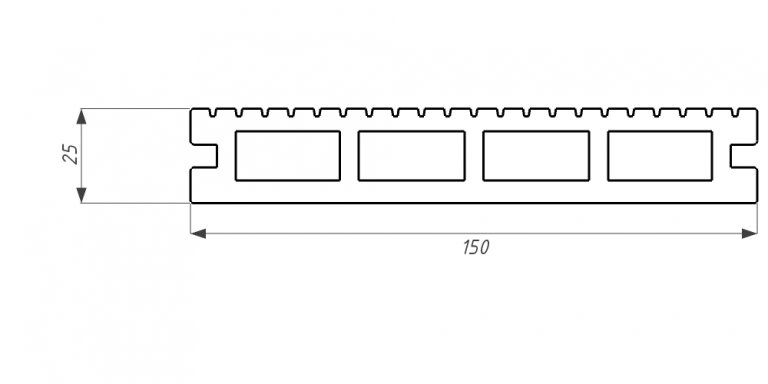 Террасная доска из ДПК WOODVEX Expert Тик купить в Сочи