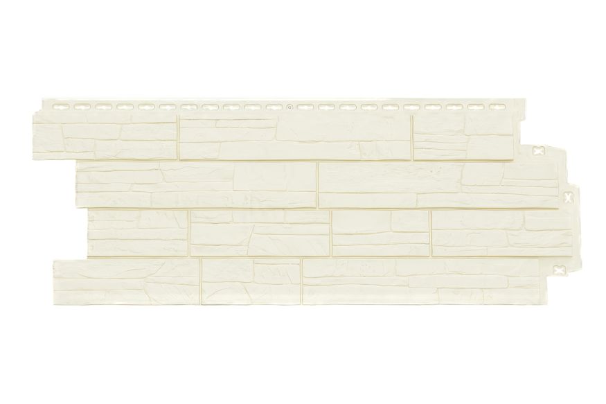 Фасадная панель Grand Line, Сланец Classic, Молочный купить в Сочи