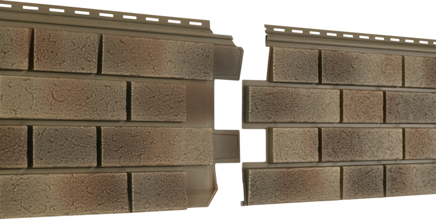 Фасадная панель Ю-пласт Стоун Хаус S-Lock Клинкер Нордик, Песок купить в Сочи