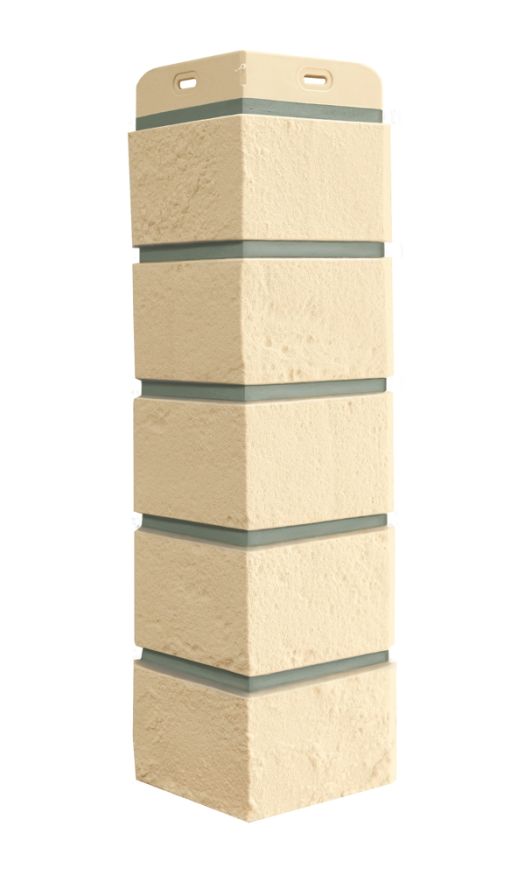 Угол наружный Grand Line, Состаренный кирпич Design, Бежевый, шов RAL 7006 купить в Сочи