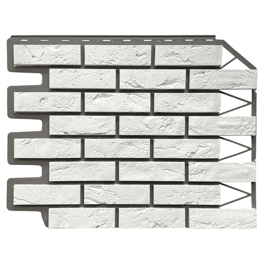 Фасадная панель FineBer, Баварский кирпич, Белый цвет. купить в Сочи