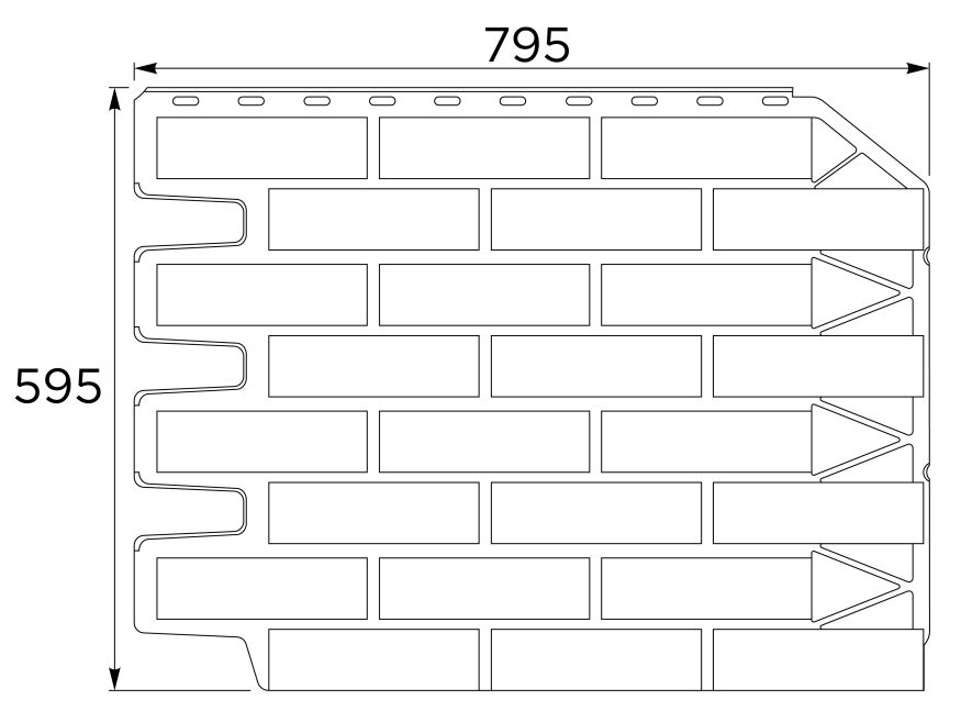 Фасадная панель FineBer, Баварский кирпич, Белый цвет. купить в Сочи