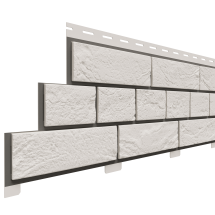 Фасадная панель Доломит, Кирпич Славянка, Белый цвет, прокрашенный.