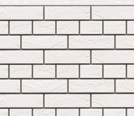 Фасадная панель Доломит, Кирпич Славянка, Белый цвет, прокрашенный. купить в Сочи