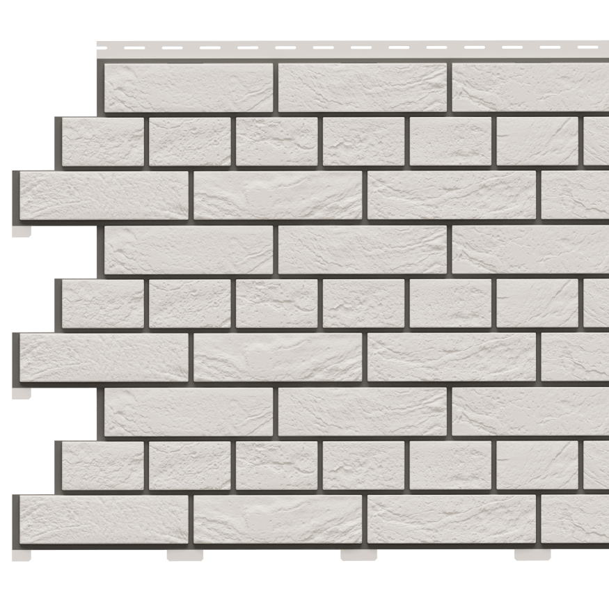 Фасадная панель Доломит, Кирпич Славянка, Белый цвет, прокрашенный. купить в Сочи