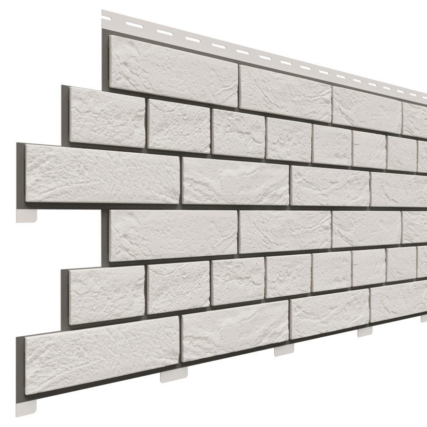 Фасадная панель Доломит, Кирпич Славянка, Белый цвет, прокрашенный. купить в Сочи
