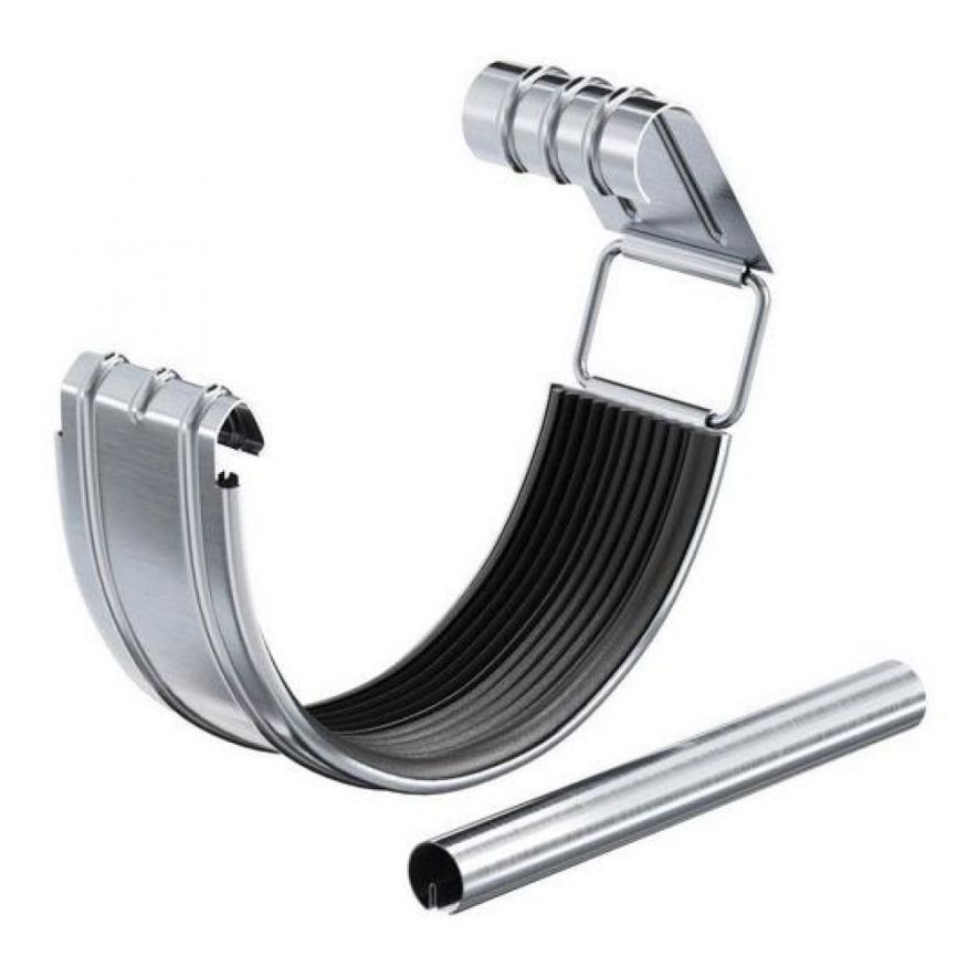 Соединительный элемент желоба с резиновым уплотнителем Aquasystem, оцинкованный 125/90 купить в Сочи