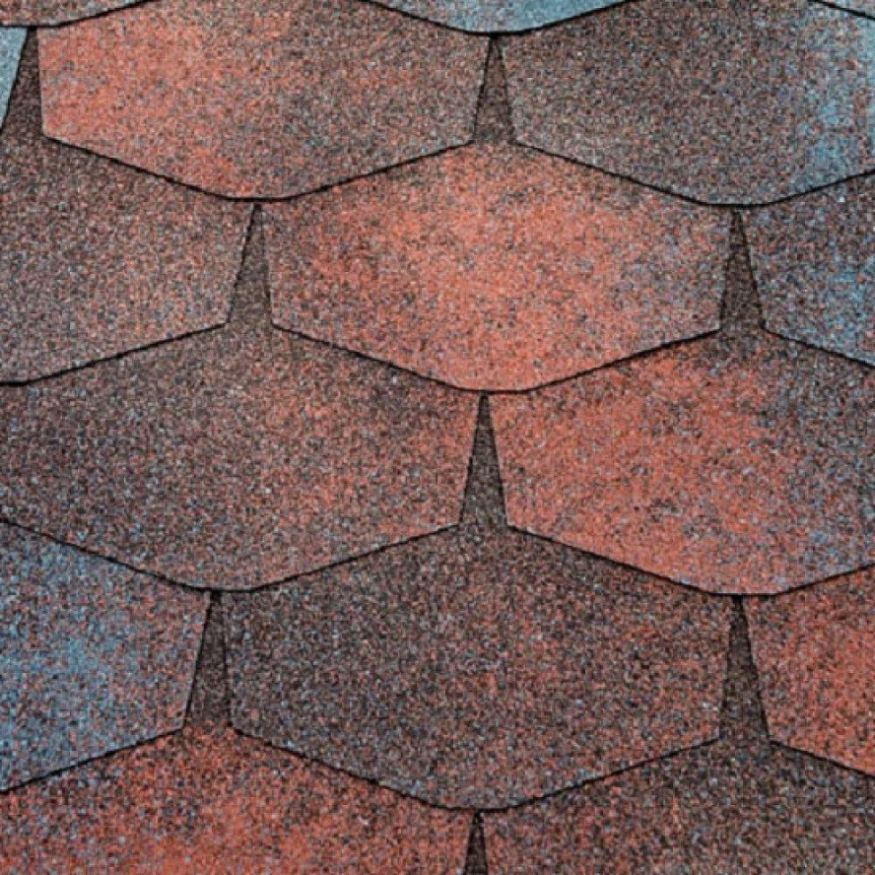 Гибкая черепица KATEPAL FORTE Ямайка серый с красным купить в Сочи