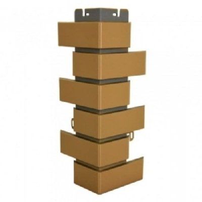 Наружный угол из бежевого клинкерного кирпича купить в Сочи