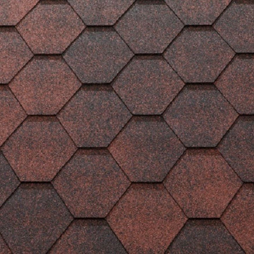 Гибкая черепица KATEPAL JAZZY красного цвета купить в Сочи