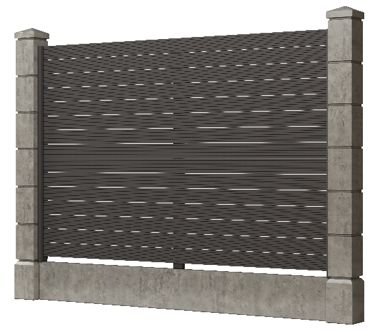 Заборная доска GRINDERDECO, ДПК, с тиснением &amp;quot;дуб&amp;quot;, цвет Асфальт. купить в Сочи