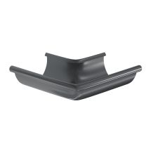 Угол желоба наружный Aquasystem, PU MATT, RAL 7024 Тёмно-серый 125/90