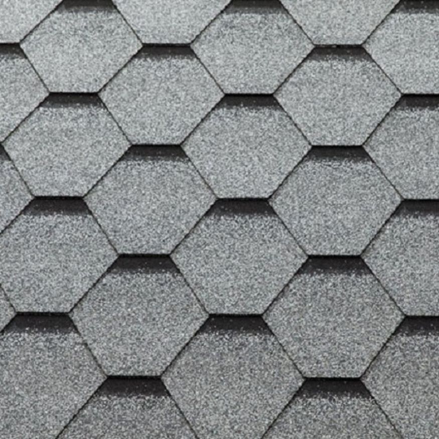 Гибкая кровля KATEPAL серия KATRILLI цвет серый купить в Сочи