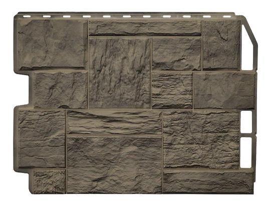 Фасадная панель Фасайдинг Дачный Туф 3D Серый купить в Сочи