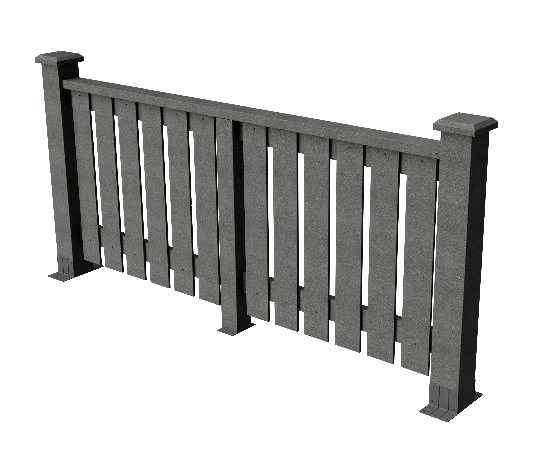 Декоративное ограждение из ДПК GRINDERDECO Вилидж цвет серый базальт купить в Сочи