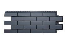 Фасадные панели Grand Line, Клинкерный кирпич Design, Графит, шов RAL 9005