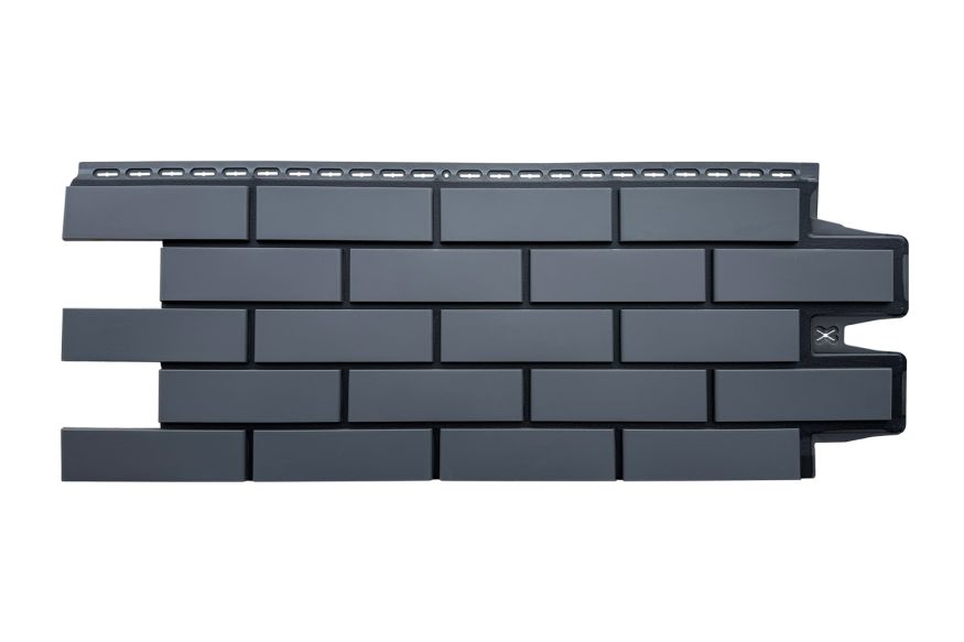 Фасадные панели Grand Line, Клинкерный кирпич Design, Графит, шов RAL 9005 купить в Сочи