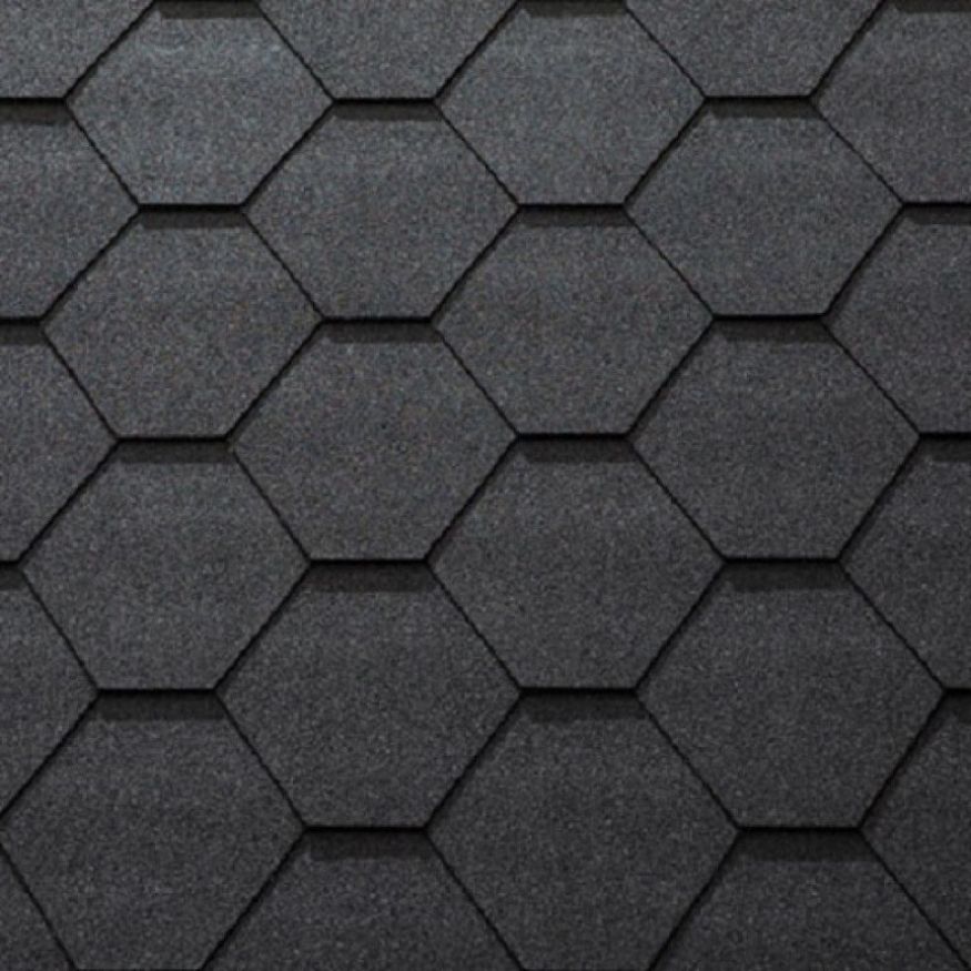 Гибкая черепица KATEPAL KL черного цвета купить в Сочи