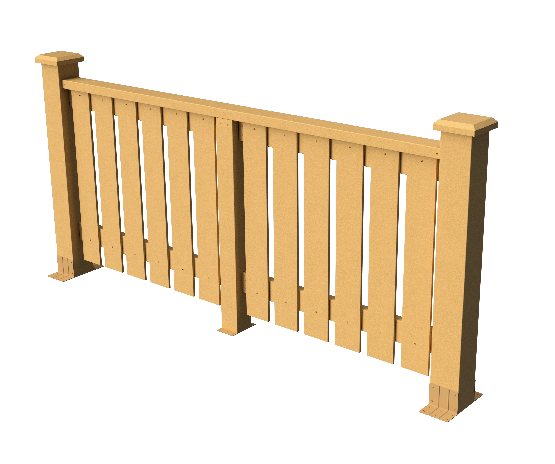 Декоративное ограждение из ДПК GRINDERDECO Вилидж песчаник купить в Сочи