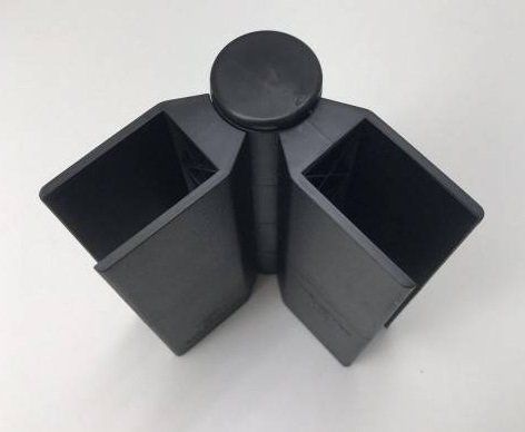 Поворотный угловой элемент из пластика для доски 150х25 мм из ДПК, черный, угол поворота от 60° до 300°, Holzhof. купить в Сочи