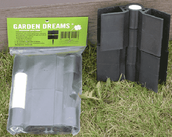 Поворотный угловой элемент из пластика для доски 150х25 мм из ДПК, черный, угол поворота от 60° до 300°, Holzhof. купить в Сочи