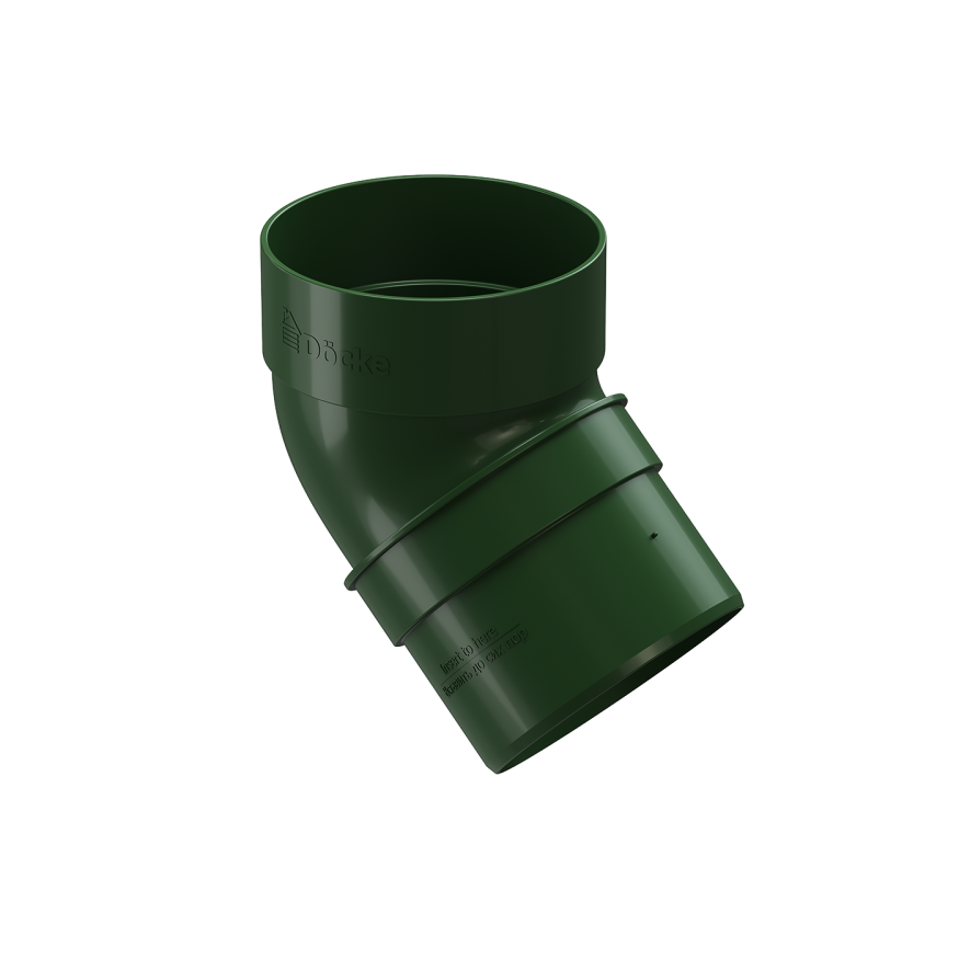 Водосточное колено 45˚ Docke Standard, цвет зелёный купить в Сочи