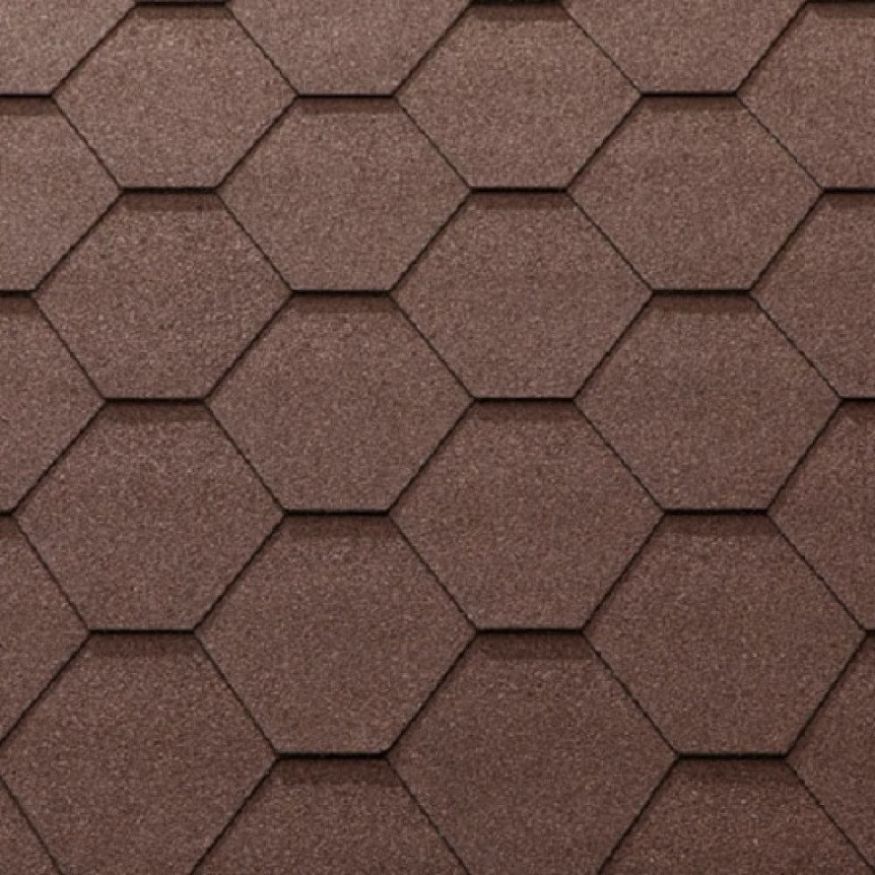 Гибкая черепица KATEPAL KL коричневого цвета купить в Сочи