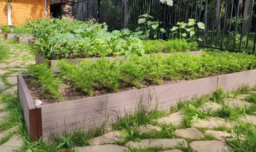 Доска для грядок NauticPrime из ДПК, серого цвета, размеры 225х30х2950 мм купить в Сочи