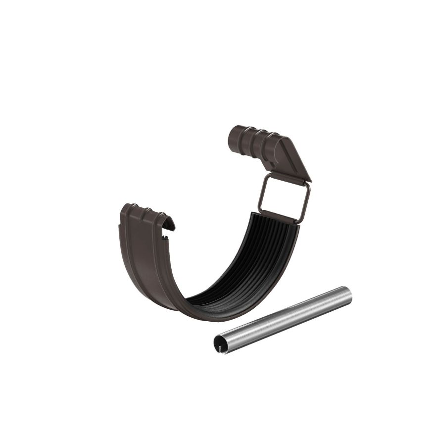 Соединитель желоба в комплекте Aquasystem, PU MATT, RAL 8017 Темно Коричневый 125/90 купить в Сочи