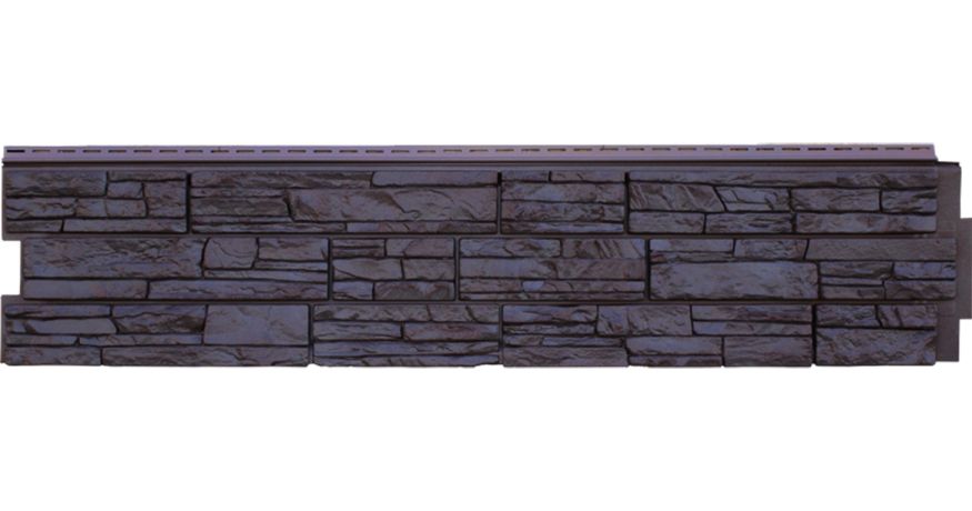 Фасадная панель Grand Line (Я Фасад), Крымский сланец, Премиум акрил, Уголь купить в Сочи