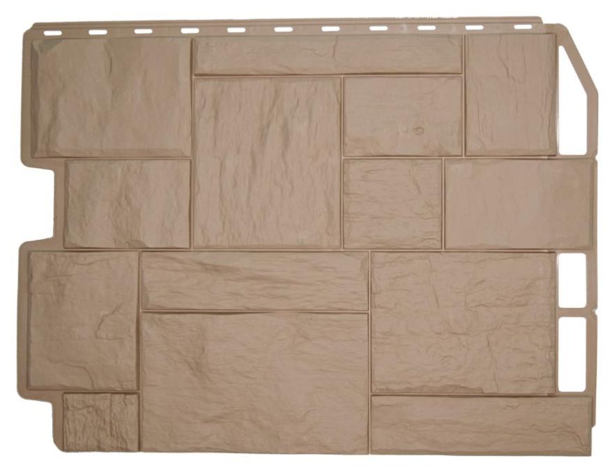 Фасадная панель Фасайдинг Дачный Туф 3D Бежевый  купить в Сочи