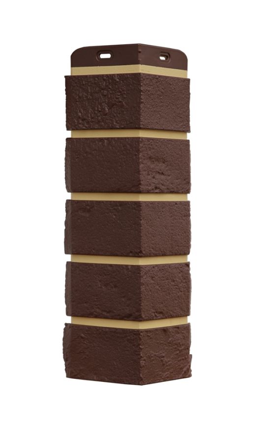 Угол наружный Grand Line, Состаренный кирпич Design Plus, Каштан (Песочный шов) купить в Сочи