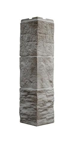 Угол наружный для фасадного сайдинга Дачный Туф 3D Светло-бежевый купить в Сочи