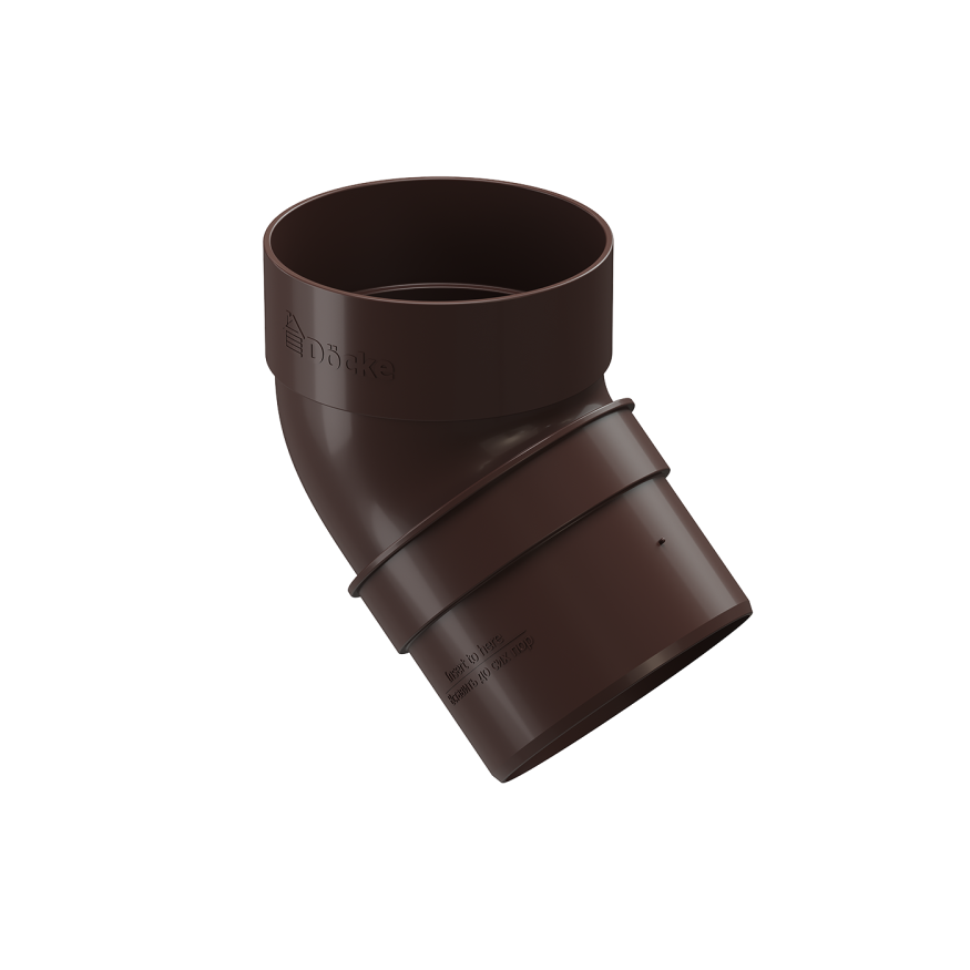 Колено водосточное 45˚ Docke Standard, цвет тёмно-коричневый. купить в Сочи