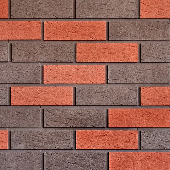 Фасадная плитка Кирисс Фасад, Трехцветный клинкерный кирпич №5. купить в Сочи