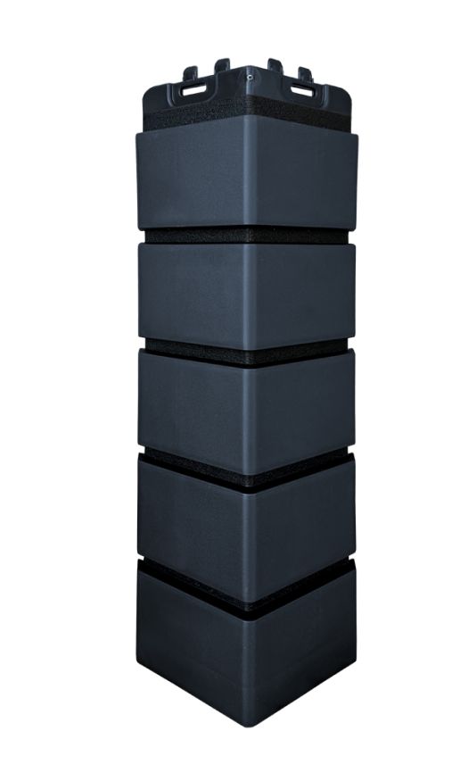 Угол наружный Grand Line, Клинкерный кирпич Design, Графит, шов RAL 9005 купить в Сочи