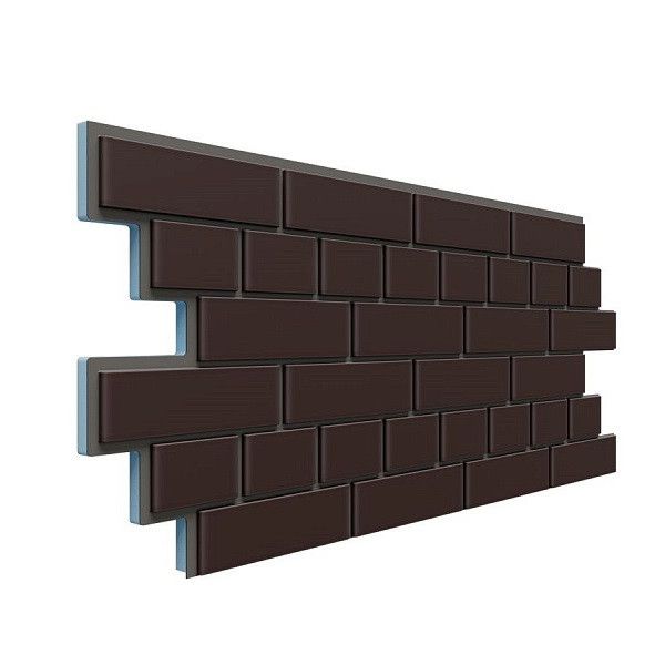 Фасадная термопанель Доломит Кирпич 20мм, Коричневый купить в Сочи