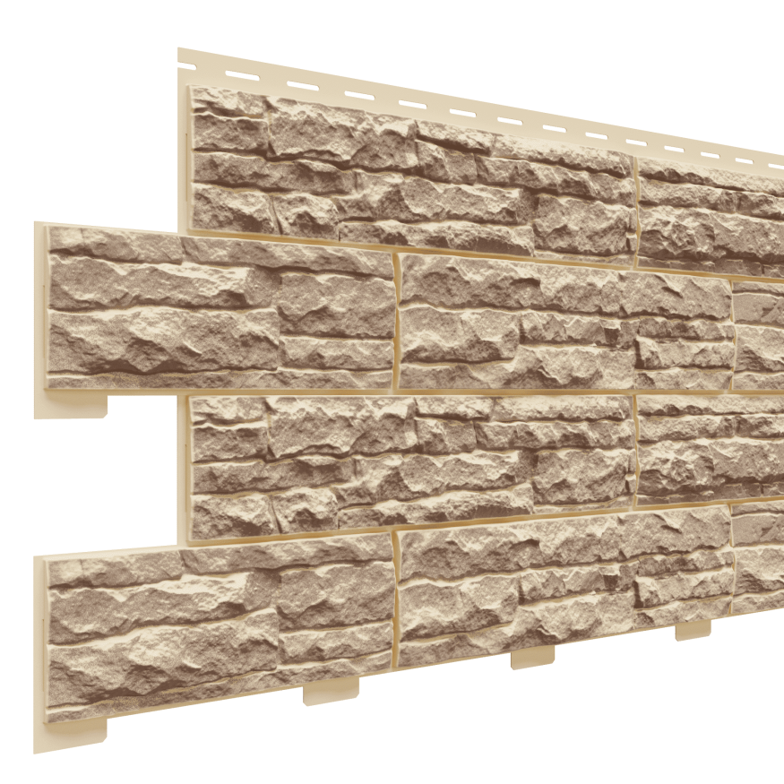 Фасадная панель Доломит, Скалистый риф Люкс, Янтарь купить в Сочи