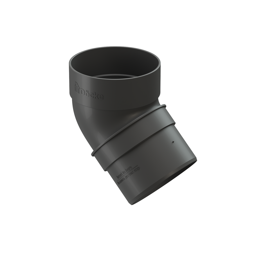 Колено водосточное 45°, Docke Standard, Серый цвет купить в Сочи