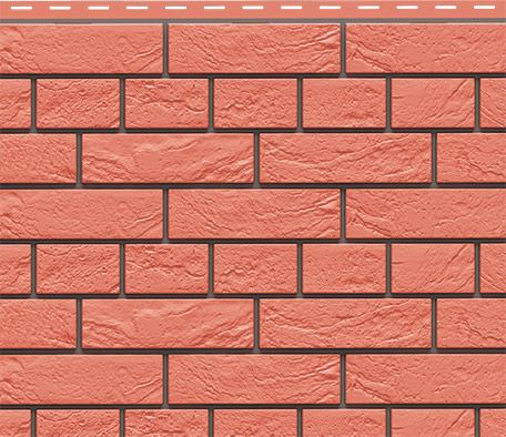 Фасадная панель Доломит, Прокрашенный кирпич Славянка, Красный купить в Сочи
